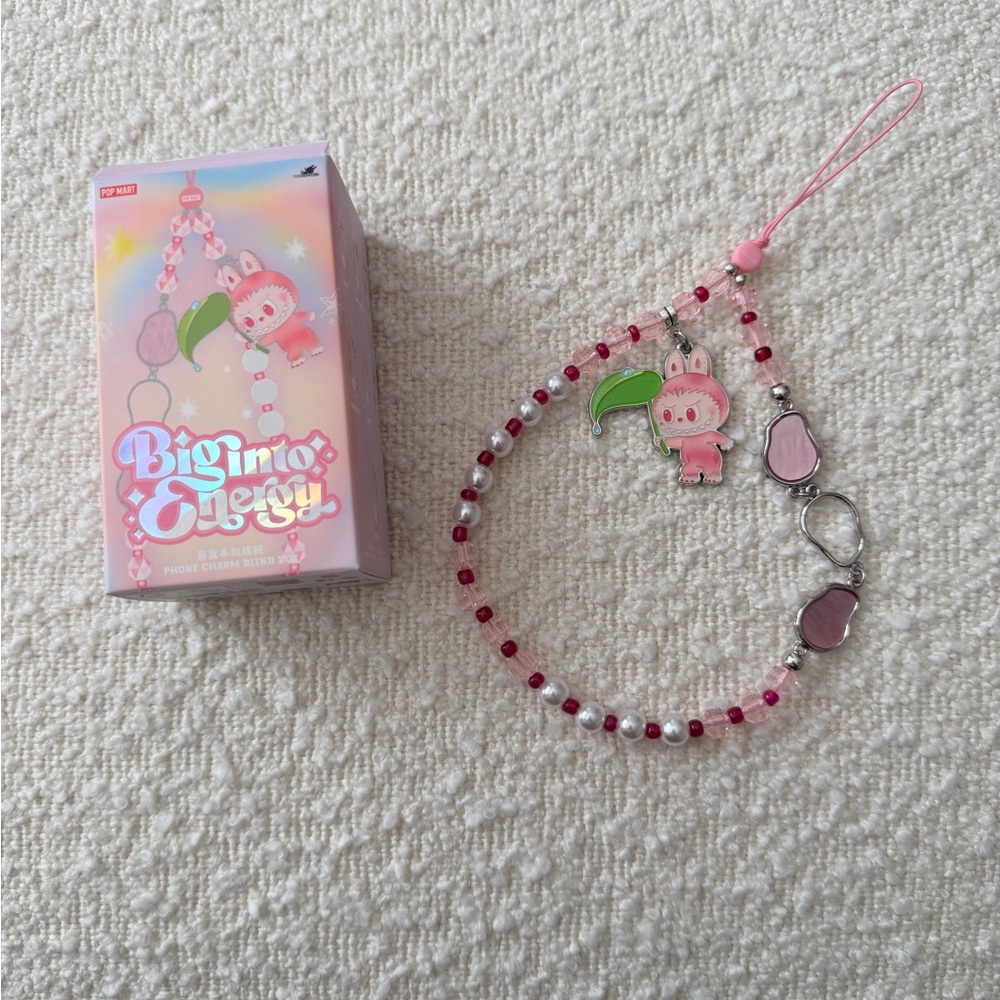 Labubu Big Into Energy Love Phone Charm